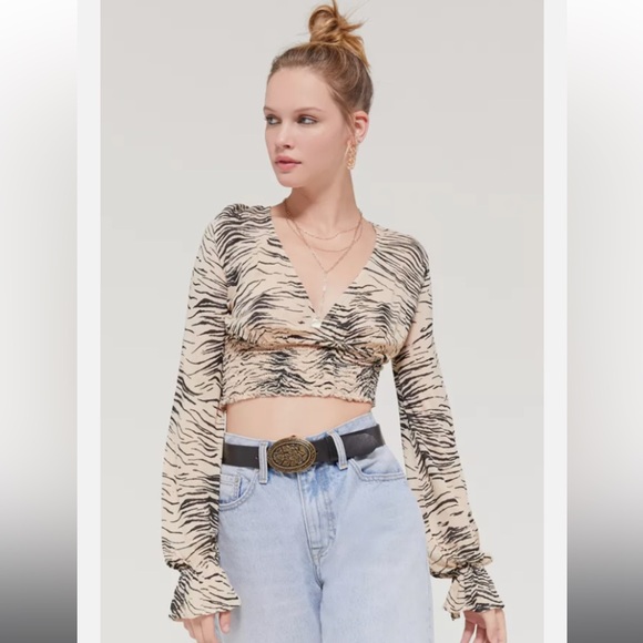 Urban Outfitters Tops - Urban Outfitters Zebra Print Crop Top